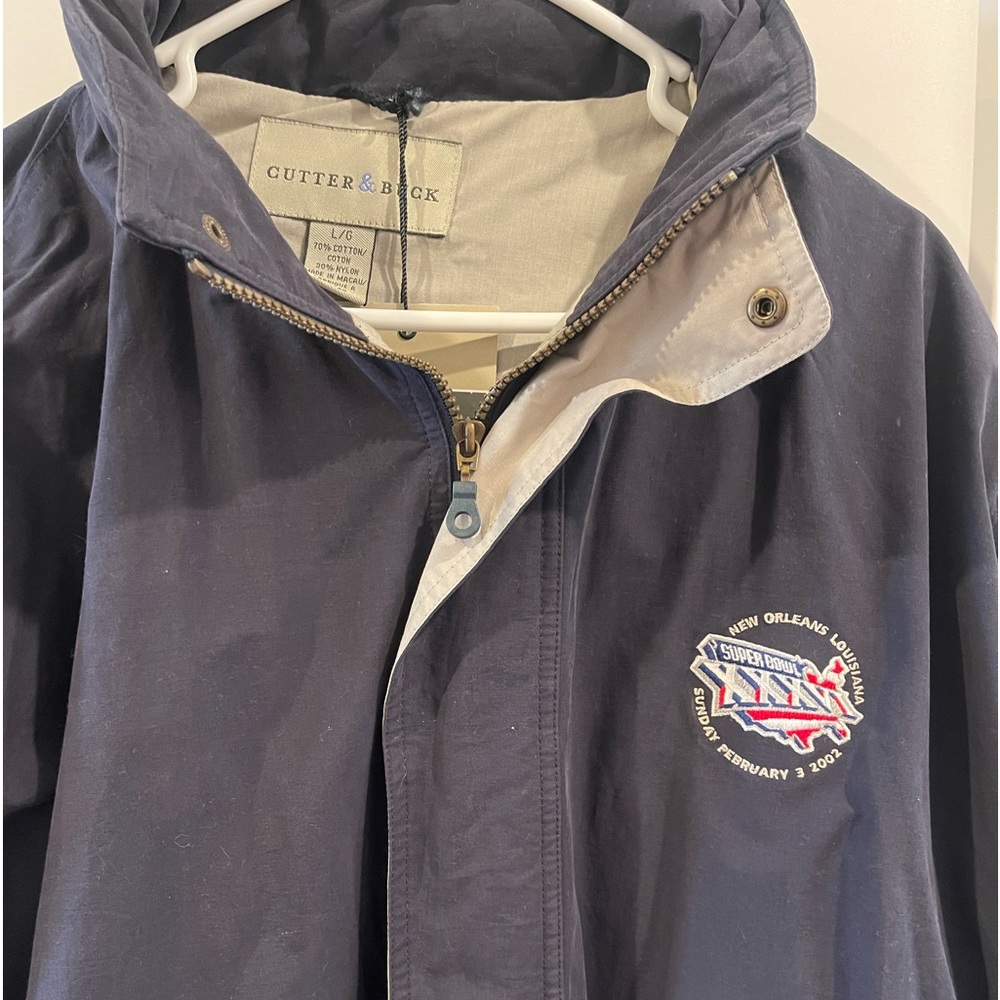 Cutter & Buck SUPER BOWL XXXVI NEW ENGLAND PATRIOTS v RAMS Embroidered LG JACKET